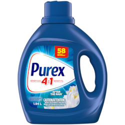 Purex 4 en 1 détergent à lessive liquide, after the rain, 58 brassées 1.94 l, 0,46 $/100ml