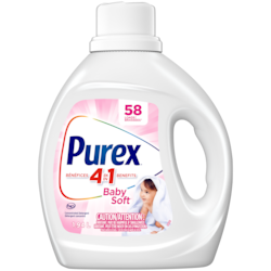 Purex baby Soft 4 in 1 Concentrated Liquid Laundry Detergent, 58 Loads 1.94 l, $0.46/100ml