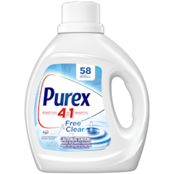 Purex 4 en 1 détergent à lessive liquide, free & clear, 58 brassées 1.94 l, 0,46 $/100ml