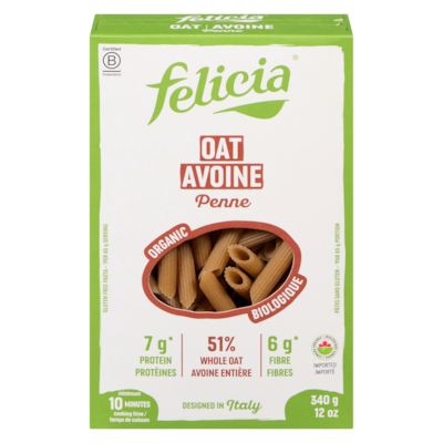 Felicia Gluten Free Pasta Oat Penne Organic 340 g, $2.06/100g