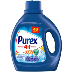 Purex 4 en 1 détergent à lessive liquide, oxi plus, 43 brassées 1.75 l, 0,51 $/100ml