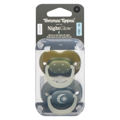 Tommee Tippee Sucettes night glow 18-36m 1 ea, 8,49 $/1ch