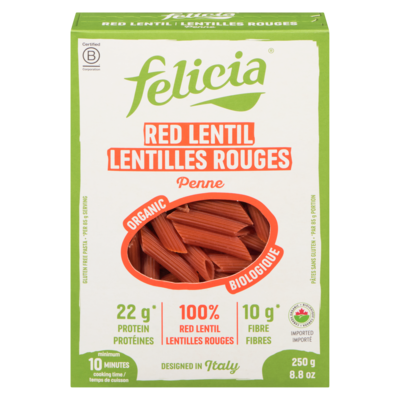 Felicia Gluten Free Pasta Red Lentil Penne Organic 250 g, $2.80/100g