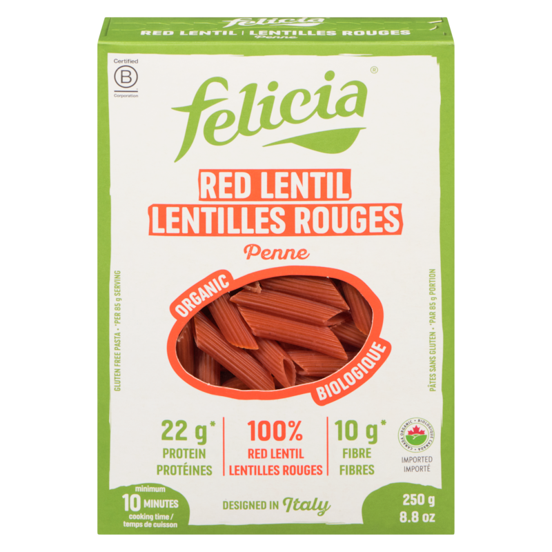Felicia Gluten Free Pasta Red Lentil Penne Organic - 250 g | Zehrs