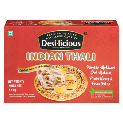 Desi-licious Indian Thali 550 g, $1.23/100g