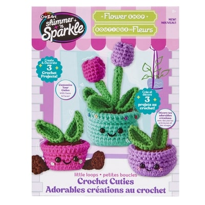 Cra-z-art Shimmer 'n Sparkle Crochet Cuties Flower Shop 1 ea, $12.00/1ea