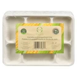 Gelda Cornstarch 6 Compartment Tray 40 ea, $0.37/1ea