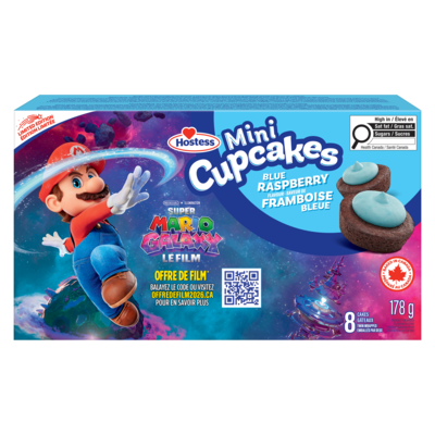 Hostess Cakes Blue Raspberry Flavour The Super Mario Galaxy Movie Limited Edition 178 g, $2.24/100g