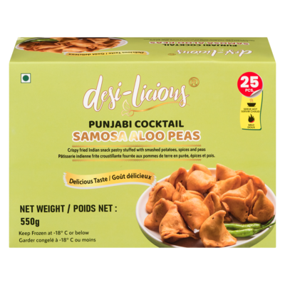 Desi-licious Samosa Aloo Peas Punjabi Cocktail Mild 550 g, $1.31/100g