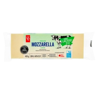 le Choix du Président Fromage mozzarella sans lactose 400 g, 1,75 $/100g