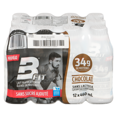Beatrice Lait frappé à teneur élevée en protéines chocolat sans sucre ajouté 12x460.0 ml, 7,39 $/100ml