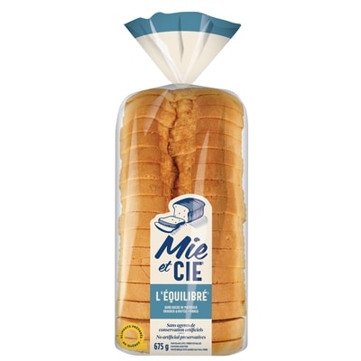 Mie et Cie L'Équilibréᵐᶜ Pain Sans sucre, sans gras + fibres 670 g, 0,89 $/100g