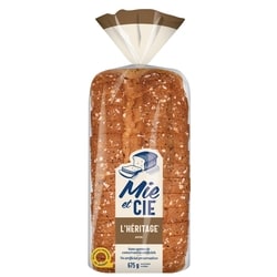 Mie et Cie L'Héritageᵐᶜ Pain avoine 670 g, 0,67 $/100g