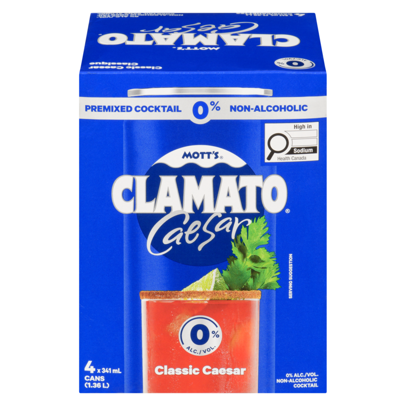 Mott's Non-Alcoholic Cocktail Classic Caesar - 4x341.0 ml | Loblaws