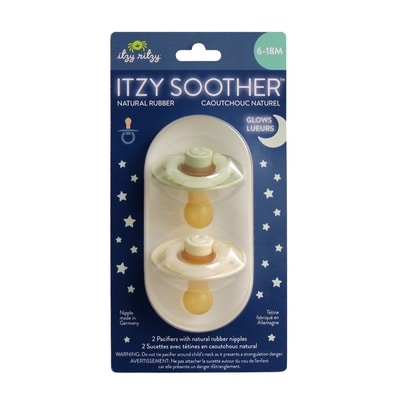 Itzy Ritzy Natural Rubber Pacifier, Glows in the Dark, 2 Pack 1 ea, $12.99/1ea