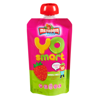 Mehadrin Strawberry Yogurt Whole Milk 100 g, $2.99/100g