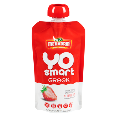 Mehadrin Low-Fat Creamy Greek Yogurt Strawberry 99 g, $3.02/100g