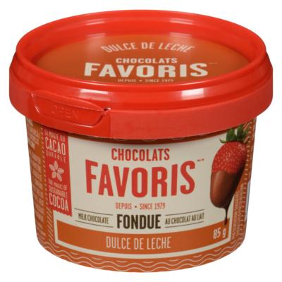 Chocolats Favoris Fondue au chocolat au lait dulce de leche 85 g, 6,47 $/100g