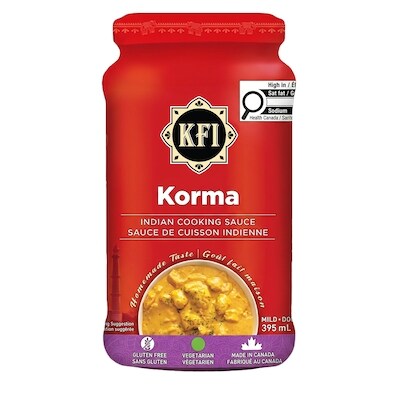 KFI Korma Cooking Sauce 395 ml, $1.39/100ml