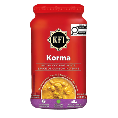 KFI Korma Cooking Sauce 395 ml, $1.39/100ml