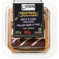 Farmer's Market White and Dark Chocolate Cake 373 g, $3.49/100g