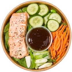 null Korean Salmon Loaded Bowl 370 g, $2.70/100g