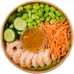 null Généreux bol de crevettes et poulet coréen 355 g, 2,82 $/100g