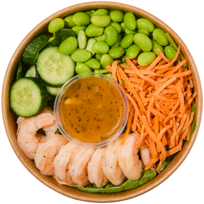 null Généreux bol de crevettes et poulet coréen 355 g, 2,82 $/100g