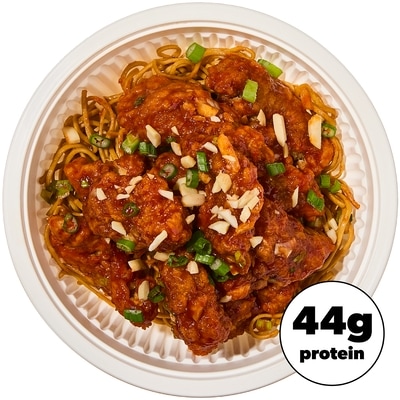null Korean Fried Chicken with Noodles Power Bowl 345 g, $2.32/100g