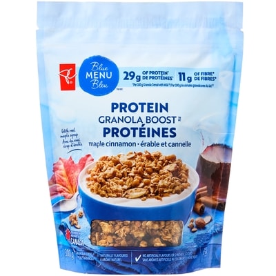 PC Blue Menu Maple Cinnamon Protein Granola Boost Cereal 300 g, $1.50/100g