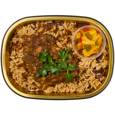 null Jerk Chicken with Rice & Beans - Single Serve Entrée 325 g, $2.46/100g