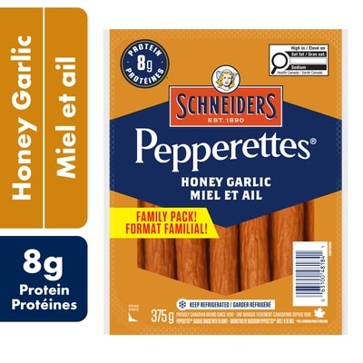 Schneiders Pepperettes Honey Garlic, Family Pack 375 g, $3.33/100g