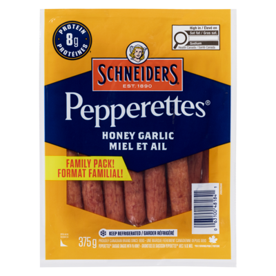 Schneiders Pepperettes Honey Garlic, Family Pack 375 g, $3.20/100g