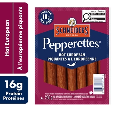 Schneiders Pepperettes, Hot European 250 g, $5.00/100g
