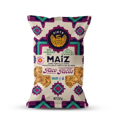 Siete Maíz Taco Seasoning Corn Tortilla Chips 213 g, $3.75/100g