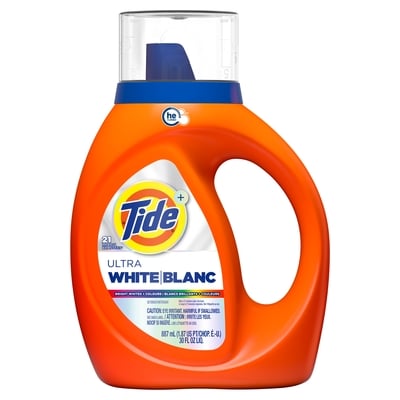 Tide Ultra White Liquid Laundry Detergent, 21 Loads 0.887 l, $1.18/100ml