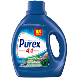 Purex Rocky Mountain Breeze 4 in 1 Concentrated Liquid Laundry Detergent, 58 Loads 1.94 l, $0.46/100ml