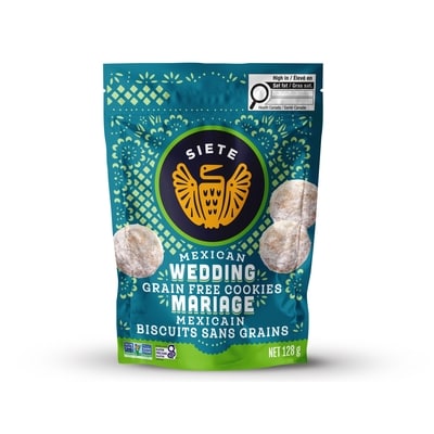 Siete Biscuits mexicains « Wedding Cookies » sans céréales 128 g, 6,48 $/100g