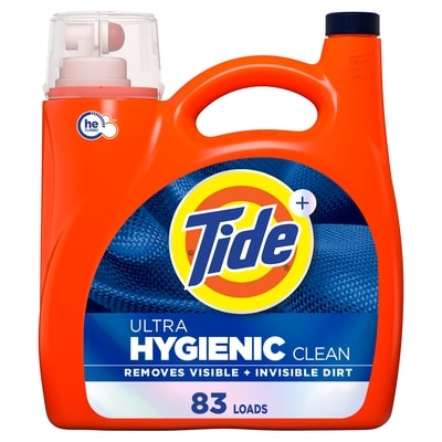 Tide Ultra Hygienic Clean Liquid Laundry Detergent, Original Scent, 83 Loads 3.46 l, $0.64/100ml