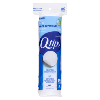 QTips Cotton Rounds Premium 1 ea, $6.29/1ea