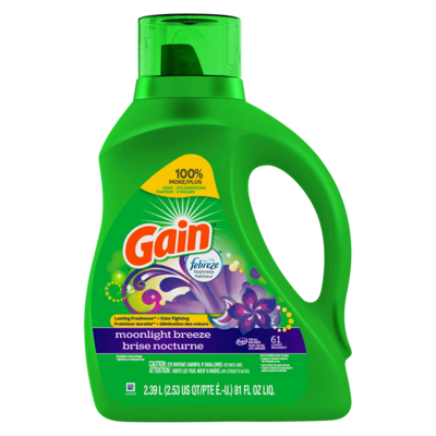 Gain Liquid Laundry Detergent, Moonlight Breeze Scent, 61 loads 2.395 l, $0.38/100ml