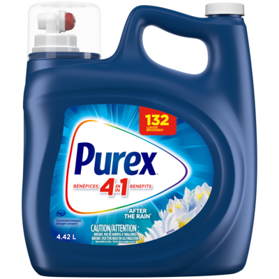 Purex After the Rain 4 in 1 Concentrated Liquid Laundry Detergent, 132 Loads 4.42 l, $0.38/100ml