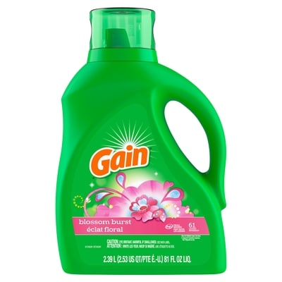 Gain Liquid Laundry Detergent, Blossom Burst Scent, 61 loads 2.39 l, $0.67/100ml