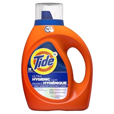 Tide Détergent à lessive liquide Ultra Propreté hygiénique, parfum Original, 39 brassées 1.62 l, 1,05 $/100ml
