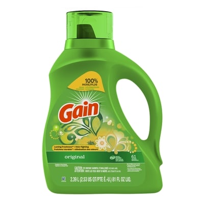 Gain Liquid Laundry Detergent, Original Scent, 61 loads 2.395 l, $0.63/100ml