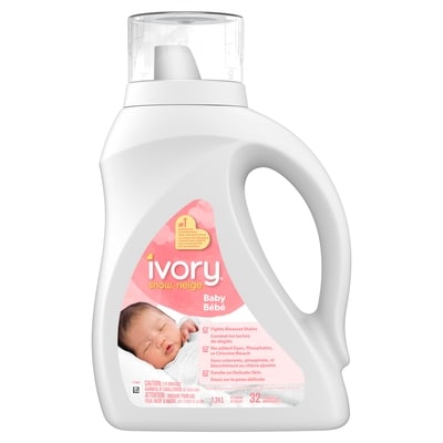 Ivory Snow Détergent à lessive liquide Neige pour bébés, 32 brassées 1.24 l, 1,29 $/100ml