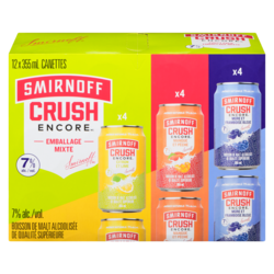 Smirnoff Boisson de malt alcoolisée de qualité supérieure emballage mixte (Pièce d’identité requise au moment du ramassage) 12x355.0 ml, 0,59 $/100ml
