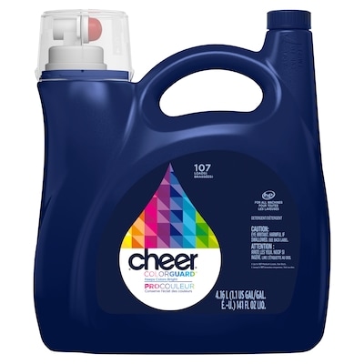 Cheer Liquid Laundry Detergent, 107 Lds 4.16 l, $0.36/100ml