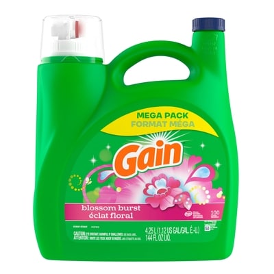 Gain Liquid Laundry Detergent, Blossom Burst Scent, 100 loads 4.25 l, $0.49/100ml