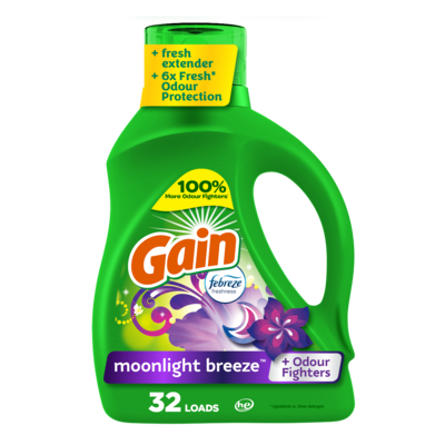 Gain Liquid Laundry Detergent, Moonlight Breeze Scent, 32 loads 1.242 l, $0.72/100ml